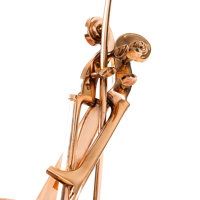 Arman, Sculpture "Violon éclaté", en bronze poli, signée et numérotée, avec son certificat d'authenticité, de 2005 - Detail D3