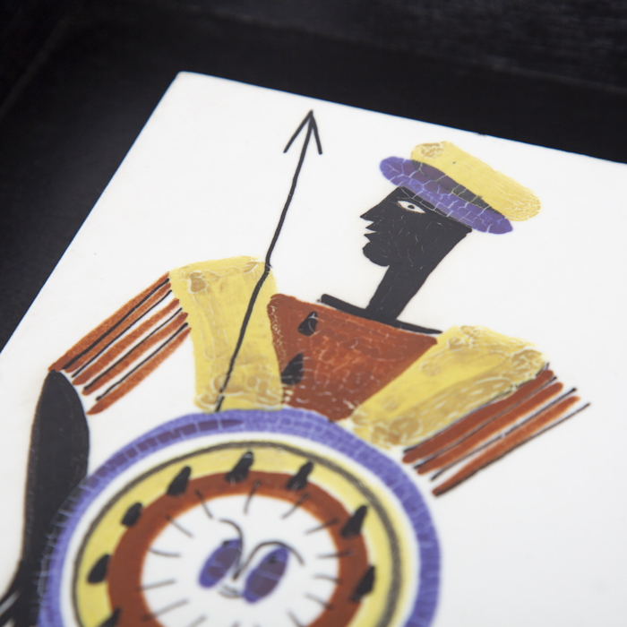 Roger Capron, Panel from the "Valaque" series, in enamelled ceramic, framed, around 1960 - Detail D1