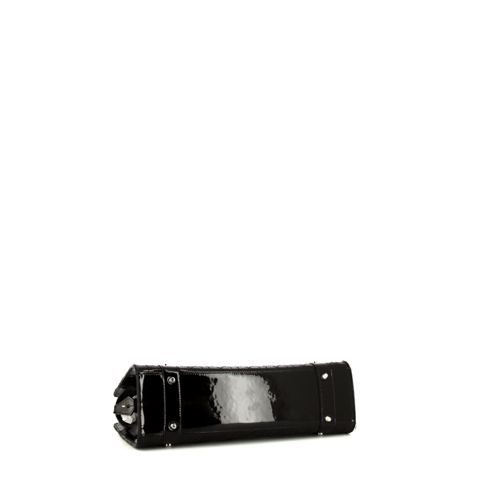 Dior Vintage handbag in black patent leather - Detail D4