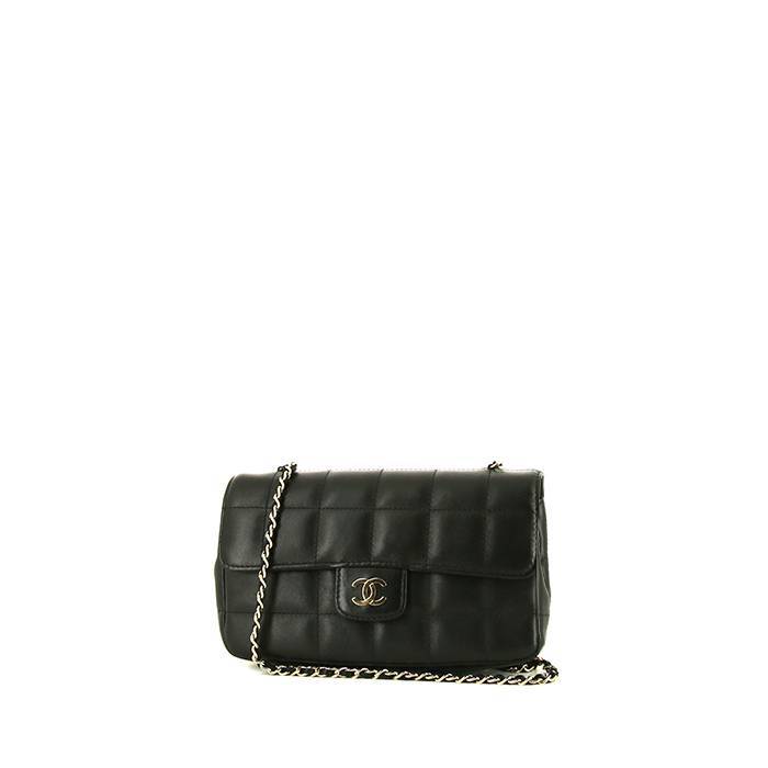 Chanel shoulder bag in black quilted leather - 00pp