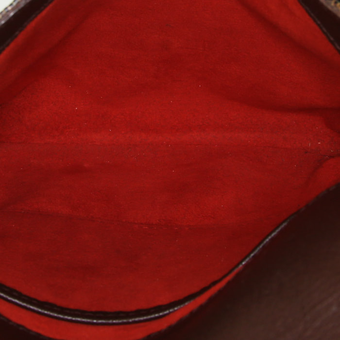 Borsa a tracolla Louis Vuitton  Musette Salsa in tela a scacchi marrone e pelle marrone - Detail D2