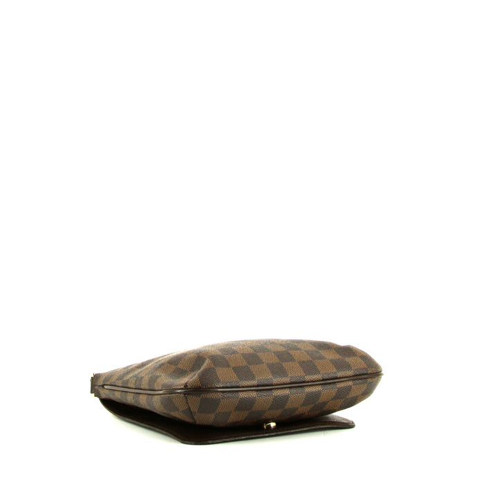 Borsa a tracolla Louis Vuitton  Musette Salsa in tela a scacchi marrone e pelle marrone - Detail D4