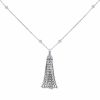 Boucheron Pompon long necklace in white gold and diamonds - 00pp thumbnail