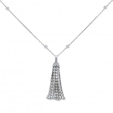 Collar Boucheron Pompon en oro blanco y diamantes