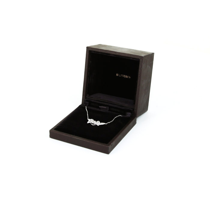 Boucheron Lierre de Paris necklace in white gold and diamonds - Detail D2