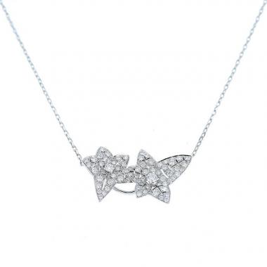 Collana Boucheron Lierre de Paris in oro bianco e diamanti
