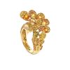 Boucheron Héra, Le Paon ring in yellow gold,  sapphires and diamonds - 00pp thumbnail