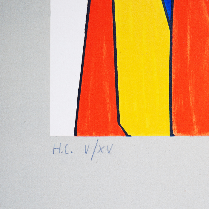 Alexander Calder, "Squash blossoms", lithograph in colors on paper, signed and numbered, around 1972 - Detail D1