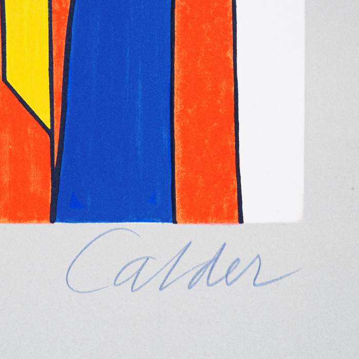 Alexander Calder, "Squash blossoms", lithograph in colors on paper, signed and numbered, around 1972 - Detail D2