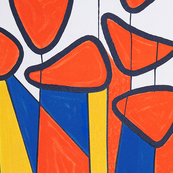 Alexander Calder, "Squash blossoms", lithograph in colors on paper, signed and numbered, around 1972 - Detail D3