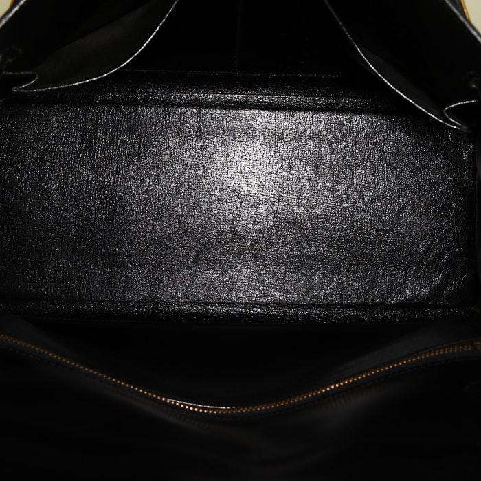 Bolso de mano Hermès  Kelly 32 cm en cuero box negro - Detail D3