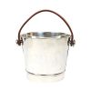 Hermès, Champagne bucket from the "Sparta" series, in silver plated metal and natural cow leather stitched, signed, around 1970 - Detail D1 thumbnail