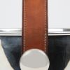 Hermès, Champagne bucket from the "Sparta" series, in silver plated metal and natural cow leather stitched, signed, around 1970 - Detail D4 thumbnail