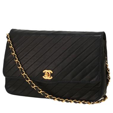 Bolso de mano Chanel  Vintage en cuero azul marino