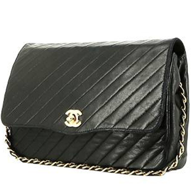 Borsa Chanel  Vintage in pelle blu marino