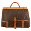Louis Vuitton  Sac de chasse travel bag  in brown monogram canvas  and natural leather - Detail D5 thumbnail