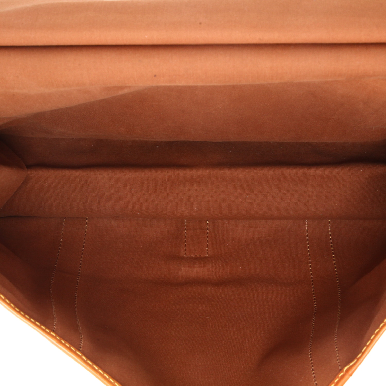 Bolsa de viaje Louis Vuitton Sac de chasse en lona Monogram marrón y cuero natural - Detail D7