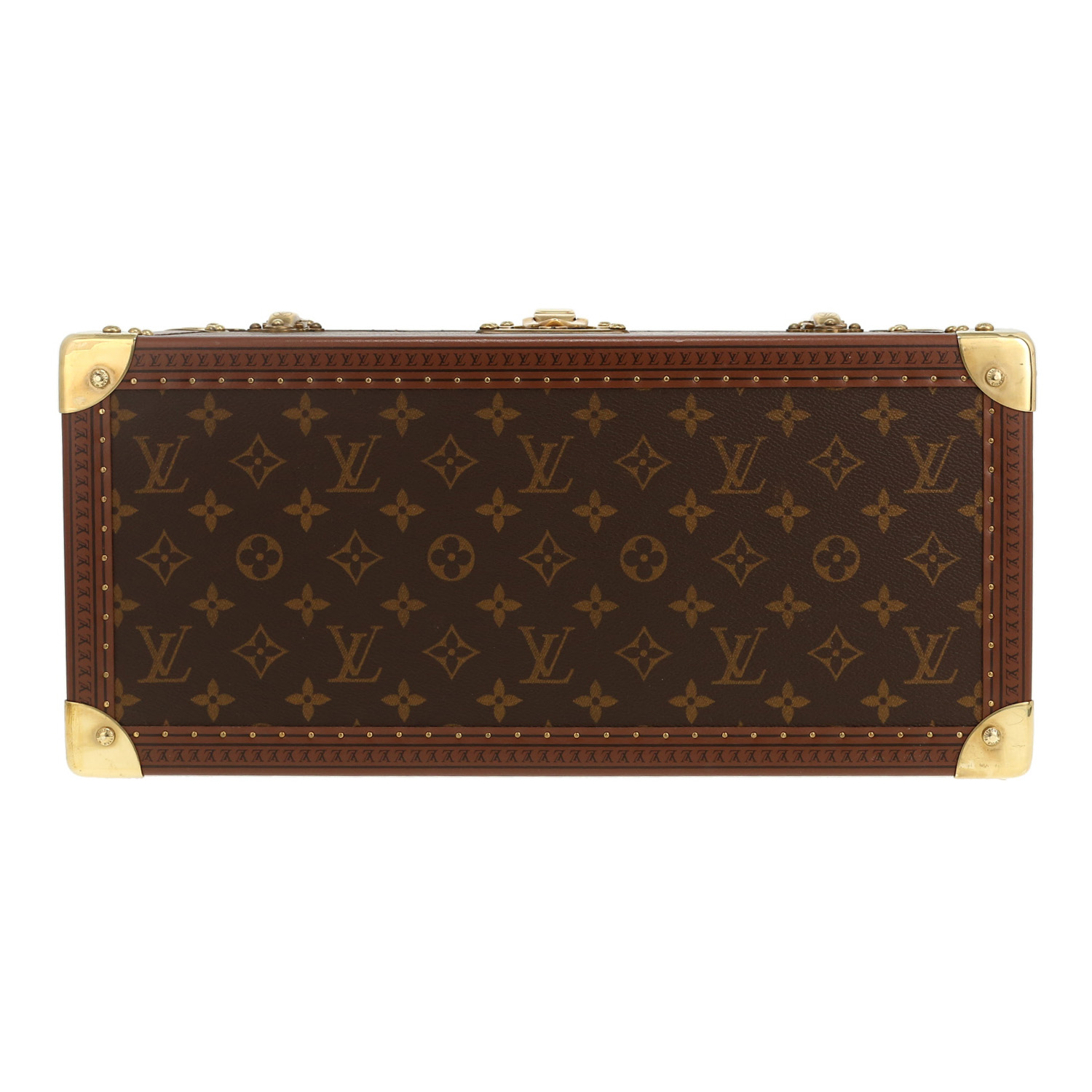 Louis Vuitton Malle à livres trunk in monogram canvas and natural leather - Detail D1