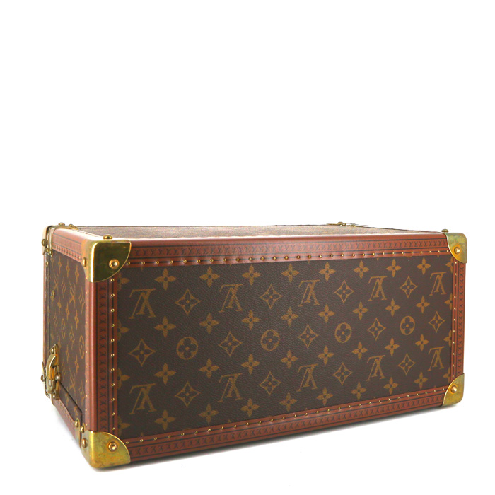 Louis Vuitton Malle à livres trunk in monogram canvas and natural leather - Detail D5