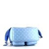 Sac à dos Louis Vuitton Editions Limitées Multipocket Clouds en toile monogram bleu-ciel et blanche et cuir bleu - Detail D4 thumbnail