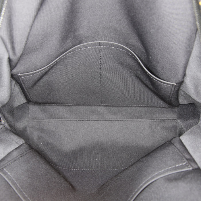Louis Vuitton Editions Limitées Nigo Campus backpack in ebene damier canvas and natural leather - Detail D2