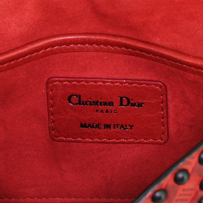 Dior J'Adior small model handbag in red leather - Detail D4