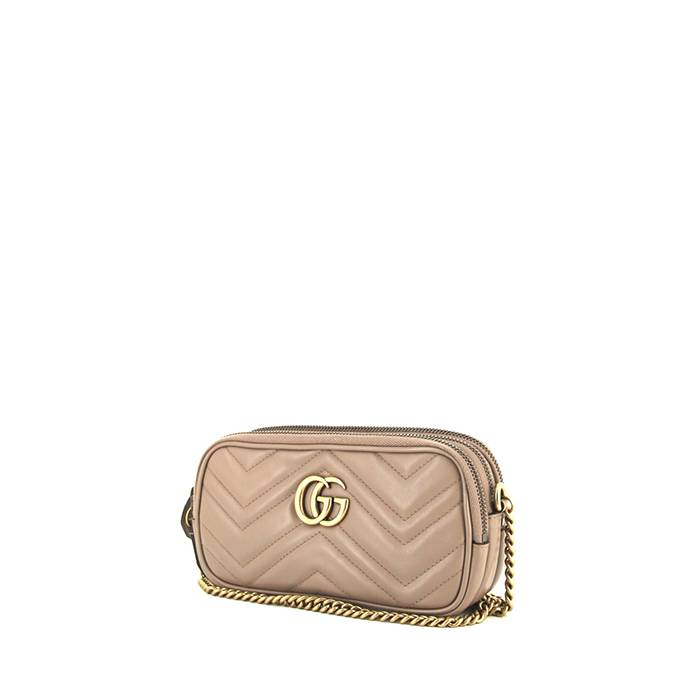 Gucci GG Marmont Camera shoulder bag in beige leather - 00pp