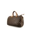 Bolso de mano Louis Vuitton Speedy 35 en lona Monogram marrón y cuero natural - 00pp thumbnail