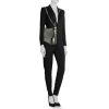 Chanel Gabrielle  medium model shoulder bag in black chevron quilted leather - Detail D2 thumbnail