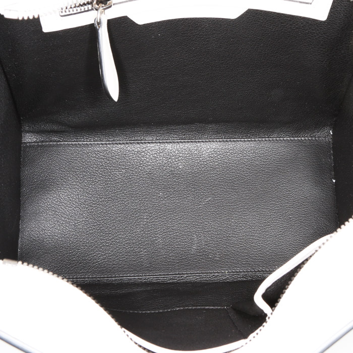 Borsa Celine Luggage in pelle bianco sporco - Detail D2