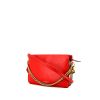 Givenchy Cross3 shoulder bag in red leather and beige suede - 00pp thumbnail