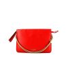 Givenchy Cross3 shoulder bag in red leather and beige suede - 360 thumbnail