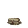 Gucci Ophidia shoulder bag in beige monogram canvas and brown leather - 00pp thumbnail