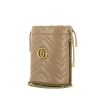 Gucci GG Marmont mini shoulder bag in beige quilted leather - 00pp thumbnail