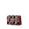 Gucci Dionysus handbag in white and black monogram tweed and burgundy leather - 00pp thumbnail