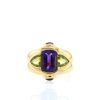 Vintage ring in yellow gold,  amethyst and peridots - 360 thumbnail