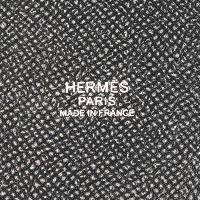 Sac à main Hermes Picotin moyen modèle en cuir epsom bleu-foncé - Detail D3