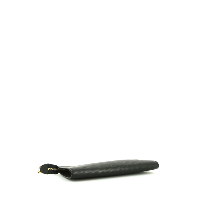 Louis Vuitton Pochette accessoires pouch in black epi leather - Detail D4