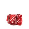 Chanel Timeless jumbo handbag in red patent quilted leather - 00pp thumbnail