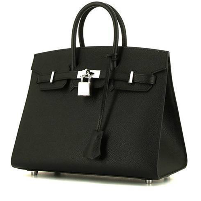 Hermes Birkin 25 cm Handbag in Black Epsom Leather