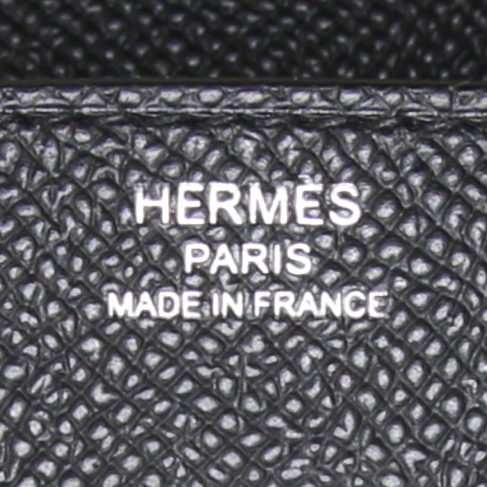 Hermes Birkin 25 cm handbag in black epsom leather - Detail D3