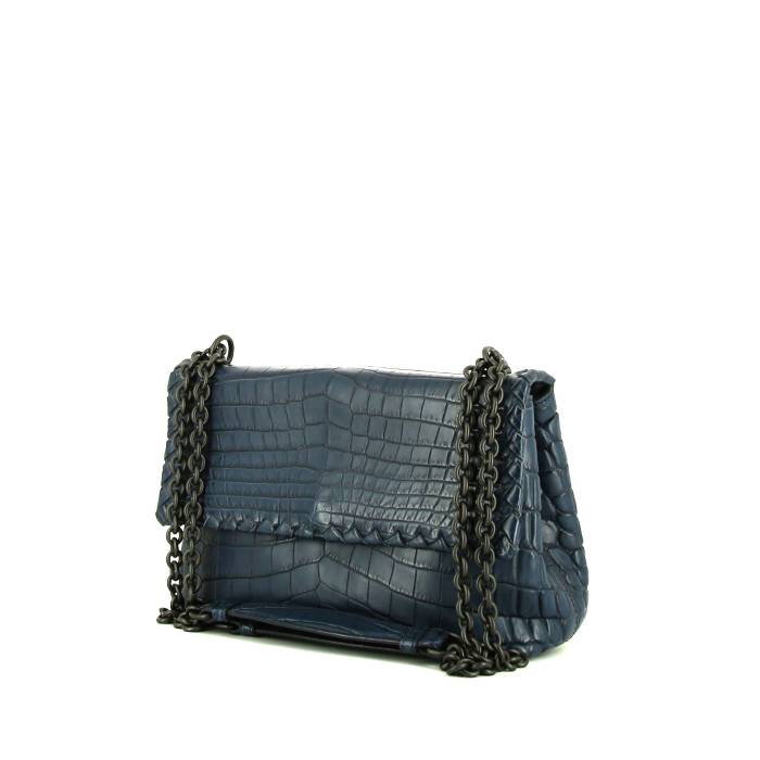 Bottega Veneta Olimpia handbag in blue crocodile - 00pp