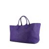 Shopping bag Bottega Veneta in pelle intrecciata viola - 00pp thumbnail