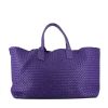 Shopping bag Bottega Veneta in pelle intrecciata viola - 360 thumbnail
