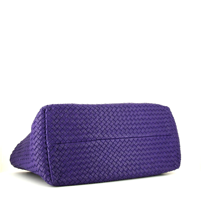 Bolso Cabás Bottega Veneta en cuero intrecciato violeta - Detail D4
