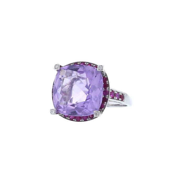 Mauboussin Couleur d'Amour ring in white gold, amethyst, pink sapphires and diamonds - 00pp
