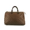 Bolso de mano Louis Vuitton  Speedy 35 en lona a cuadros ébano y cuero marrón - 360 thumbnail