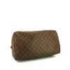 Louis Vuitton  Speedy 35 handbag  in ebene damier canvas  and brown leather - Detail D4 thumbnail