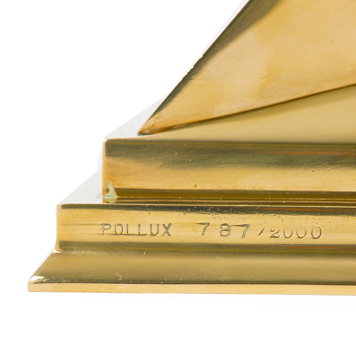 Salvador Dalí, "Castor
Pollux", a pair of candlestick, in polished and gilded brass, signed, titled and numbered, around 1975 - Detail D4