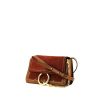 Chloé Faye handbag in brown leather and burgundy suede - 00pp thumbnail
